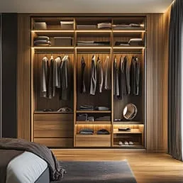 custom cabinetry in a bedroom closet