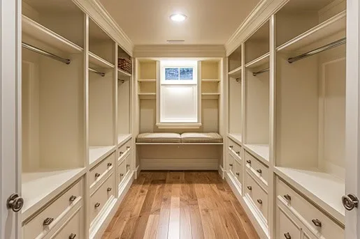 bright custom bedroom closet