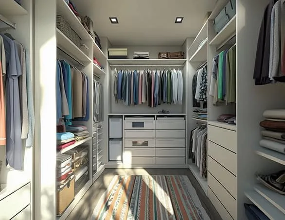 organized custom closet