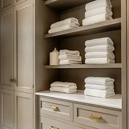 custom linen closet