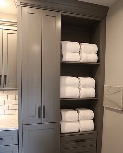 custom linen closet