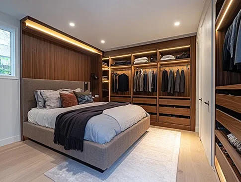 small reach in bedroom closet
