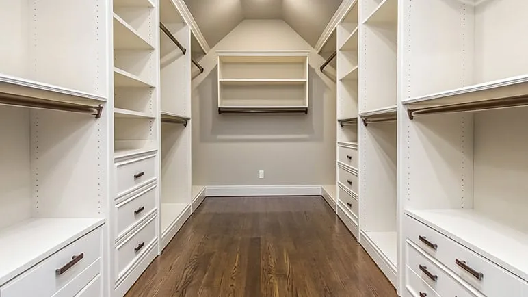 bright custom walk in closet