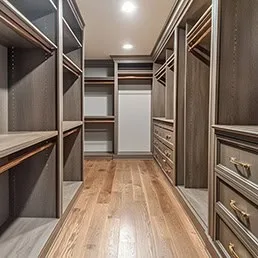 grey custom walk in closet
