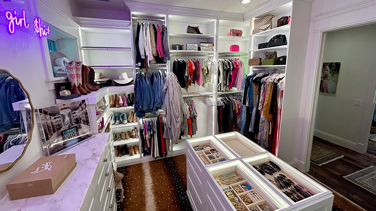 white custom closet
