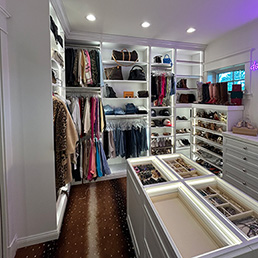 white custom closet