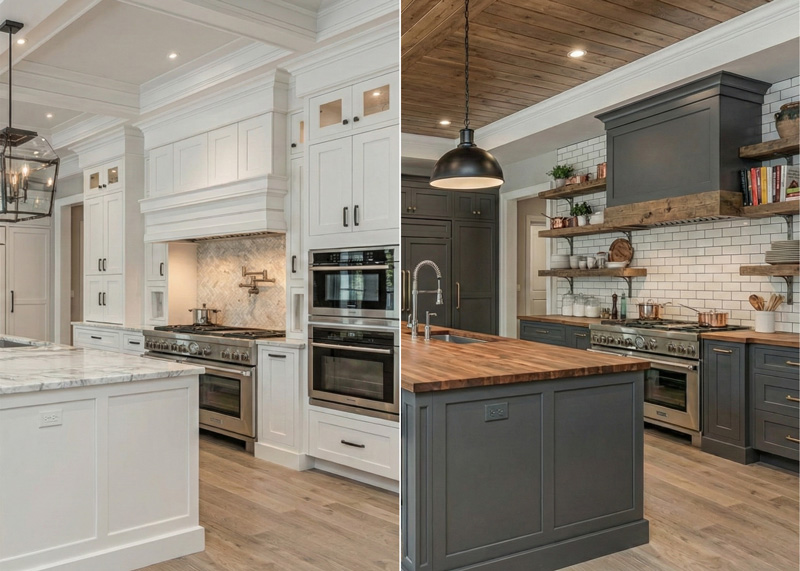 Cabinets vs Open Shelving