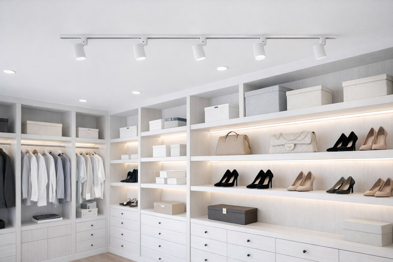 Is Track Lighting Good for a Walk-In Closet Space