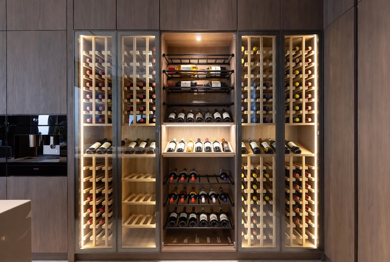 wine storage ideas with built in cabinets